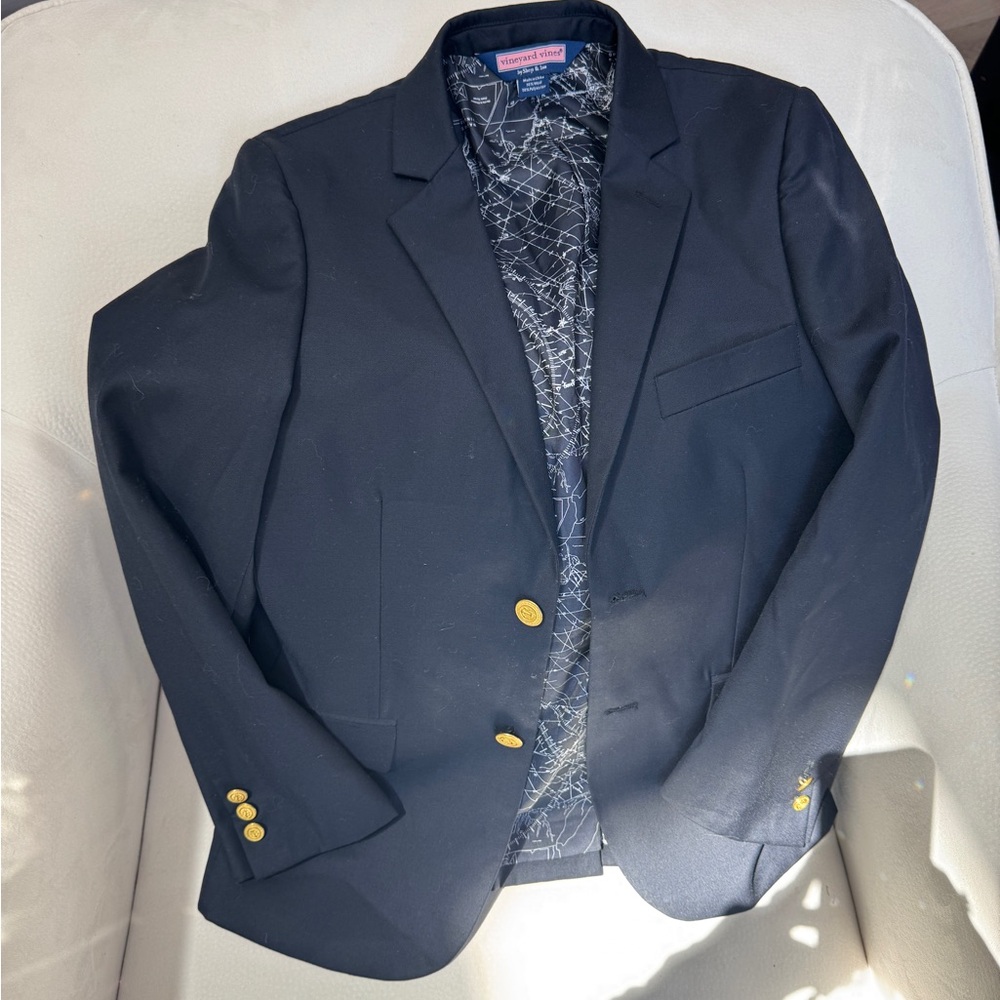 Vineyard Vines Dark Blue Blazer with Gold Buttons
